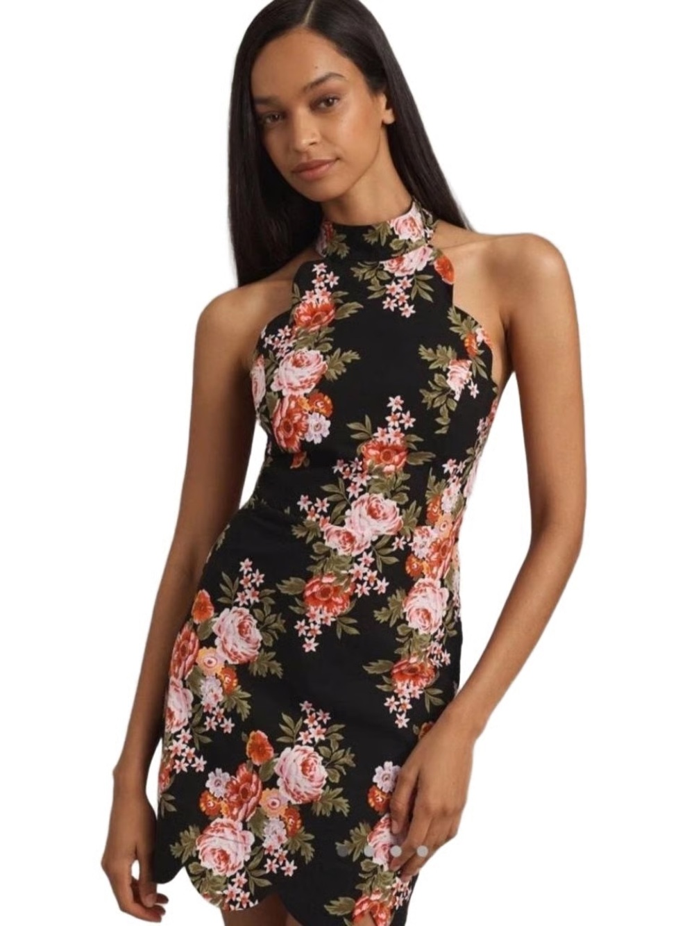 Anthropologie ❤️ Maeve Scallop high neck midi dress